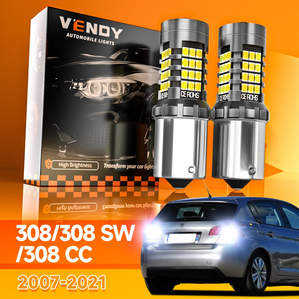 

2pcs For Peugeot 308 SW I II CC 2007-2021 LED Reverse Light Backup Lamp 2007 2009 2010 2011 2012 2013 2014 2015 2016 Accessories