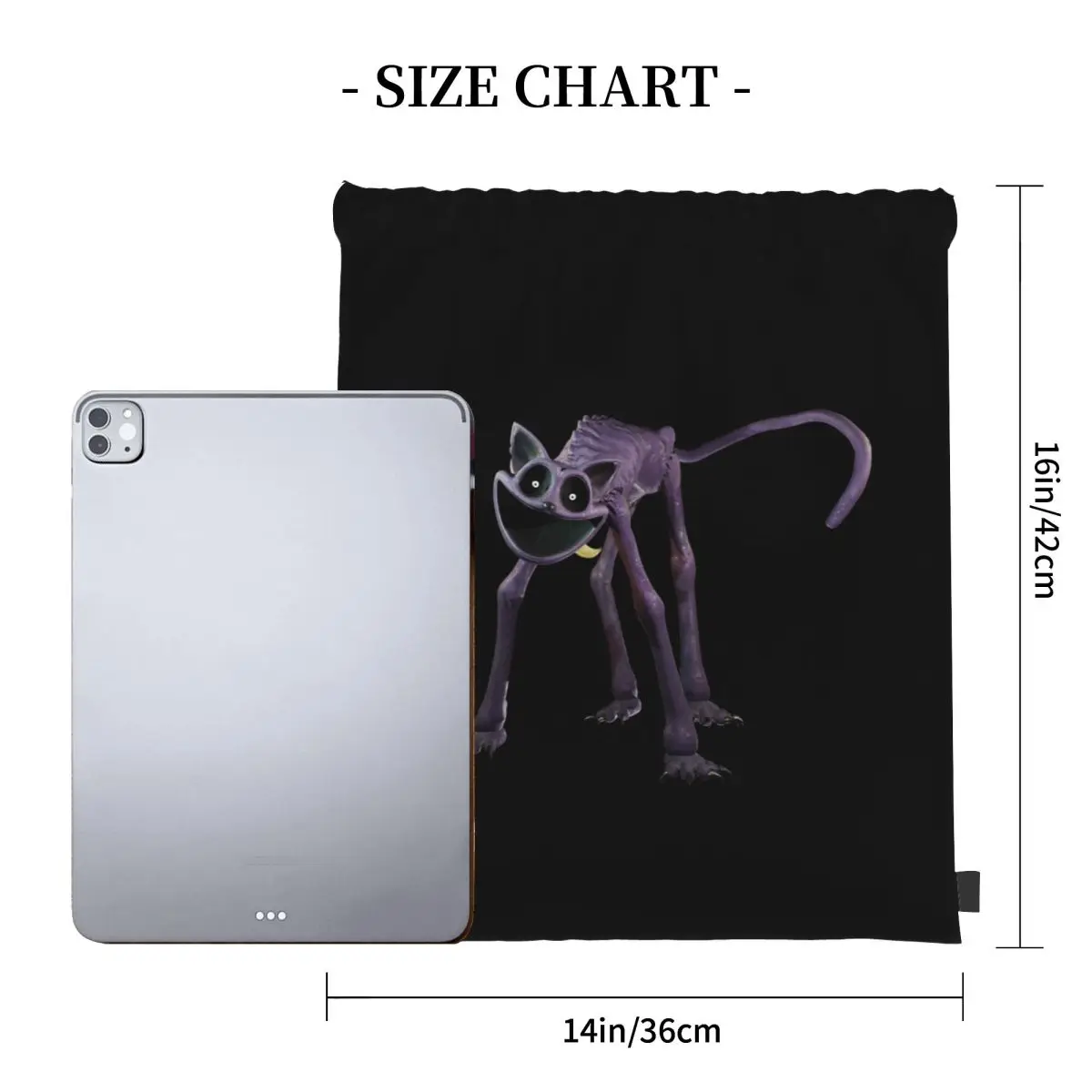 حقائب ظهر CATNAP Monster كاجوال محمولة برباط وحقائب رياضية وحقائب كتب لطلاب السفر