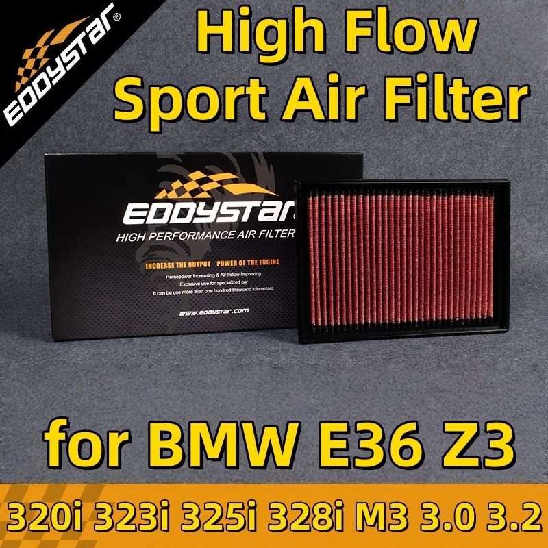 

High Flow Sport Air Filter for BMW E36 320i 323i 325i 328i M3 3.0 3.2 Z3 2.0i 2.2i 2.8i 3.0i Washable Racing Intake Filters