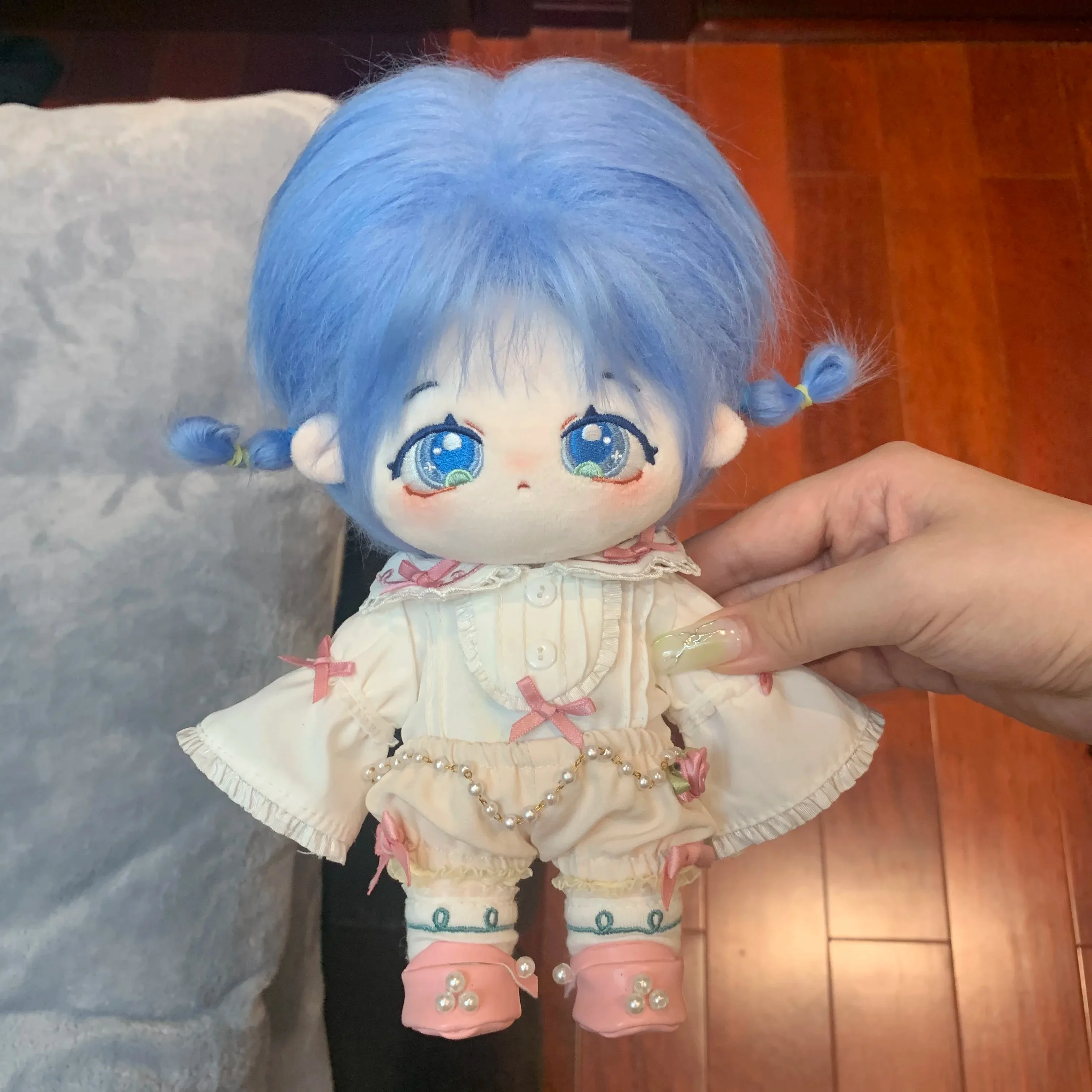 Sonho de rosa rosa Cosplay Traje para meninas, retro Lolita menina terno, 20cm, sem atributo, bonecas de pelúcia, roupas de vestir, design original