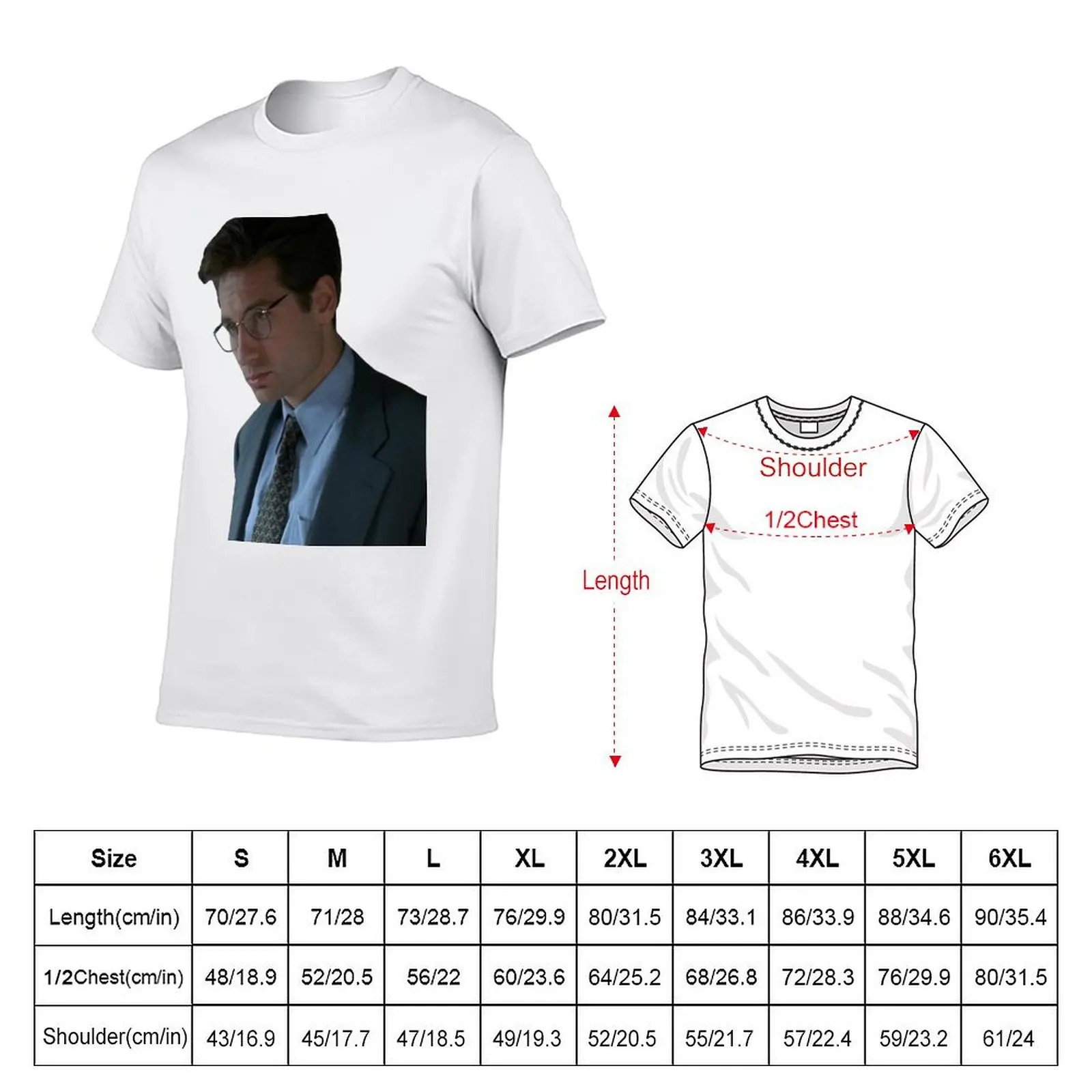 Fox Mulder - The X-Files T-Shirt Big Size Short Sleeve Casual Top