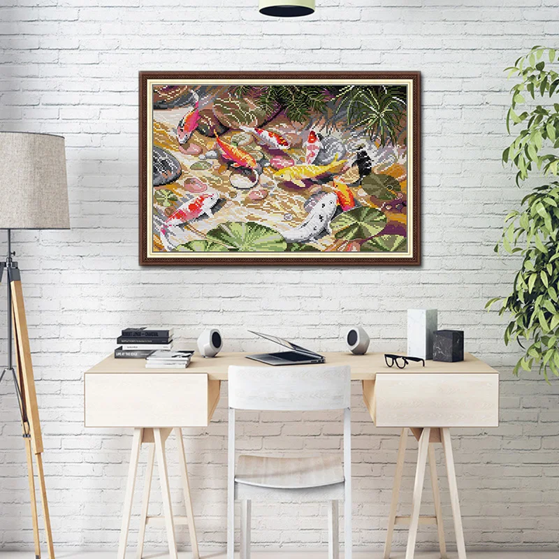 Ricamo fai da te punto croce nove carati modello animale ricamo punto croce kit ricamo su tela set decorazioni per la casa regalo