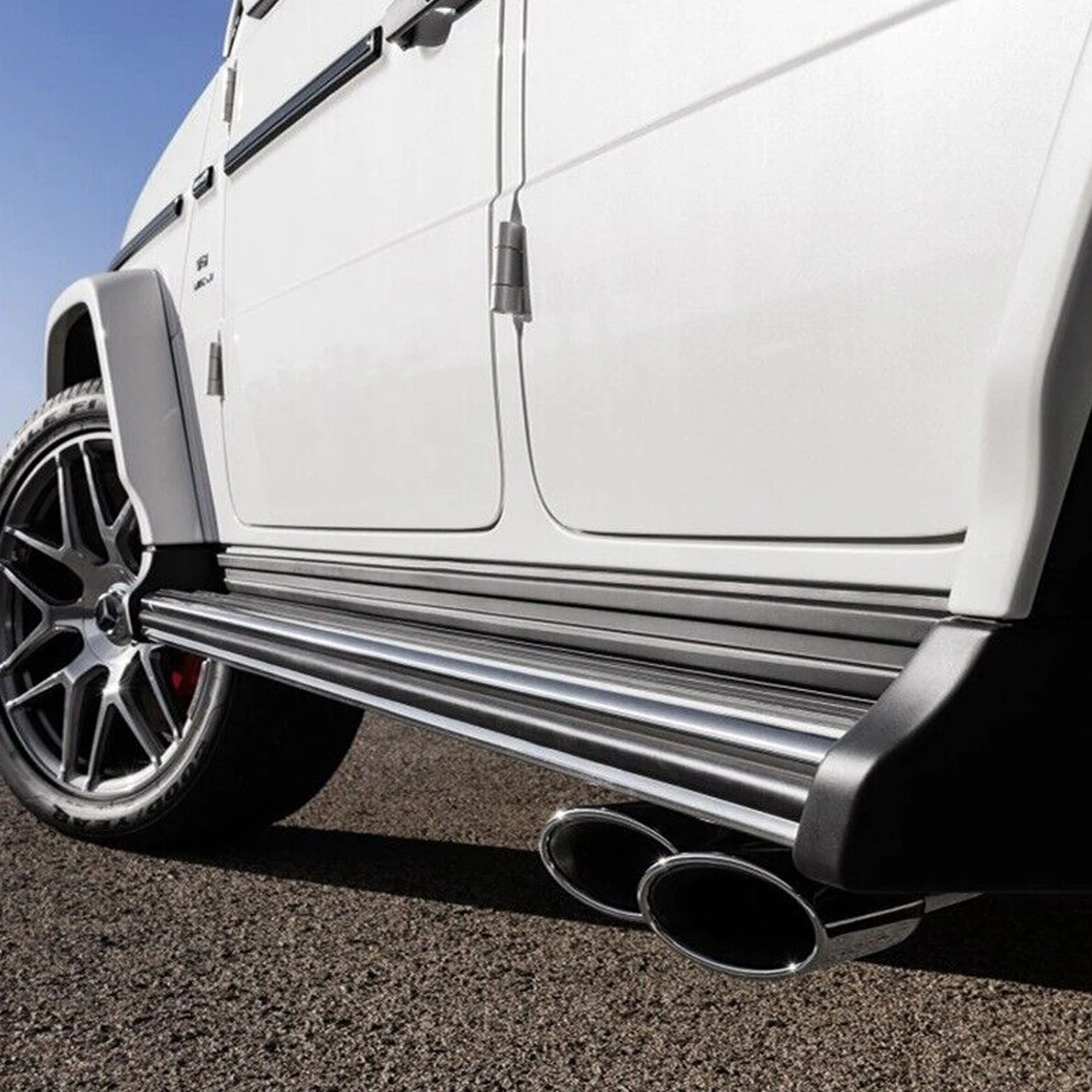 DPGKITS 8PCステンレス鋼排気マフラーパイプチップ メルセデスベンツGクラスW464 G500 G550 G63まで 2016-2019 アクセサリー