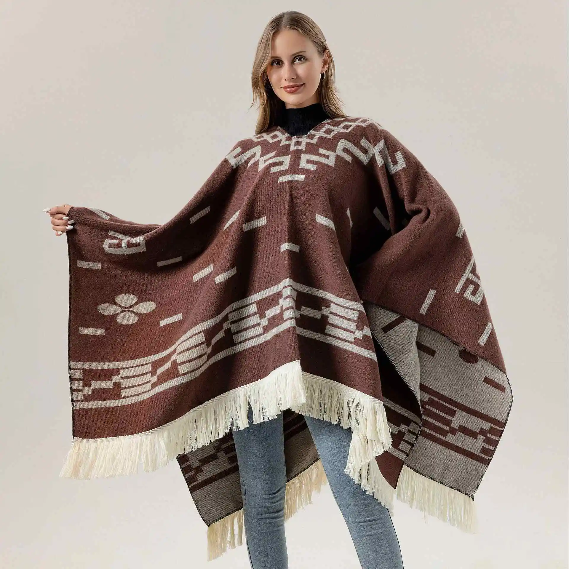 Western Cowboy Cosplay the Bad and the Ugly Mexican Cowboy Cloak Same movie style RDR2 Shawl Marksman Carnival Party For Man