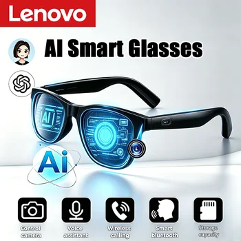 Lenovo AI Smart Glasses Voice Assistant Music Touch Control Bluetooth Call Outdoor…