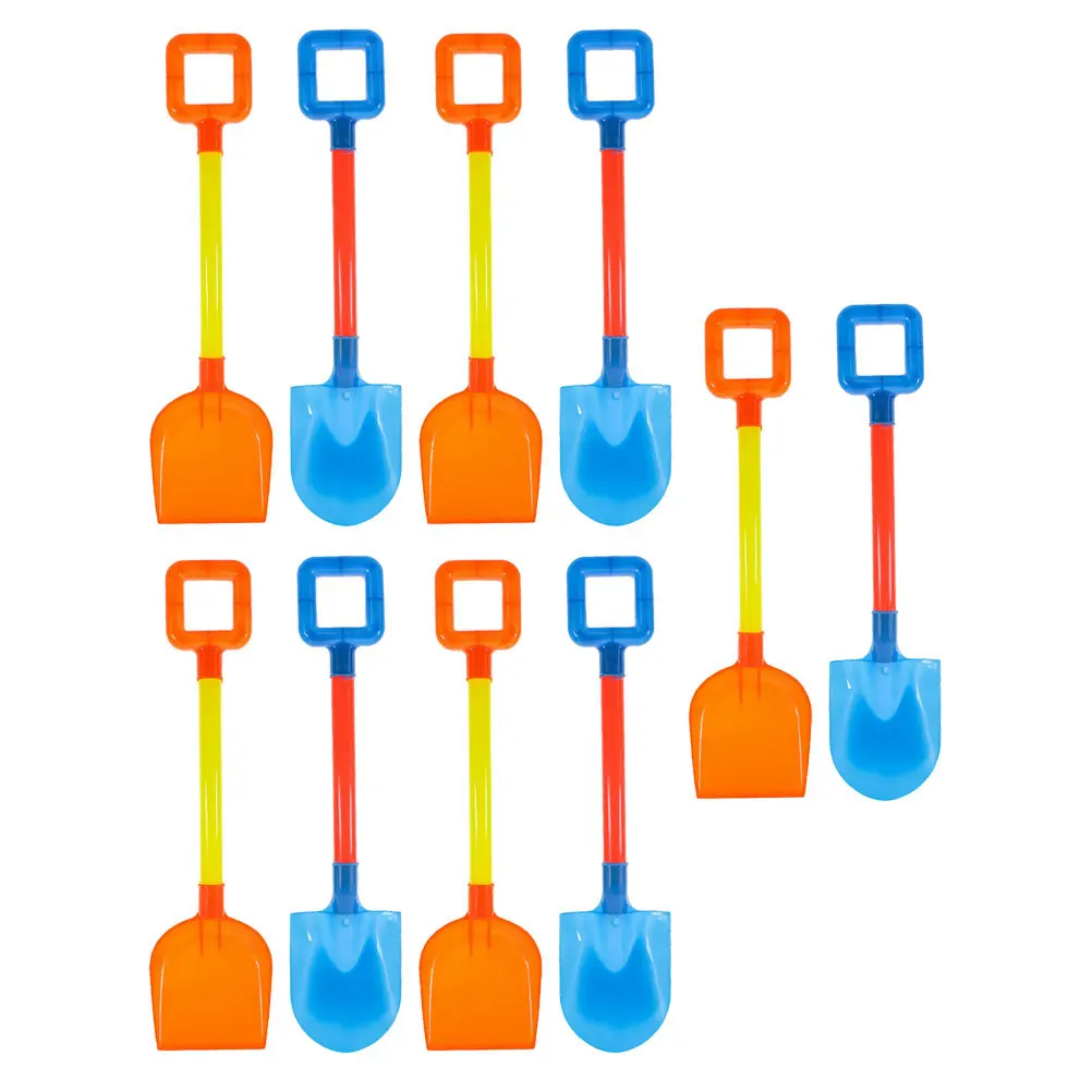 ชุดของเล่นเด็ก 10 ชิ้น พลั่วพลาสติกสำหรับเล่นหิมะ ของเล่นขุดทรายสำหรับเด็ก ทำจากพลาสติก ABS สำหรับเล่นที่ชายหาดและสวน