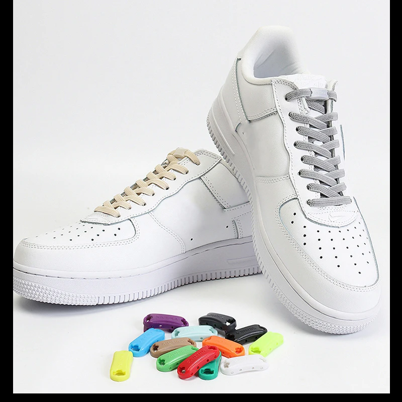 Elastic Shoe Laces Buckle Lock No Tie Shoelaces Sneakers Flat Woven Shoelace without Ties Kids Adult Rubber Bands for Shoes
