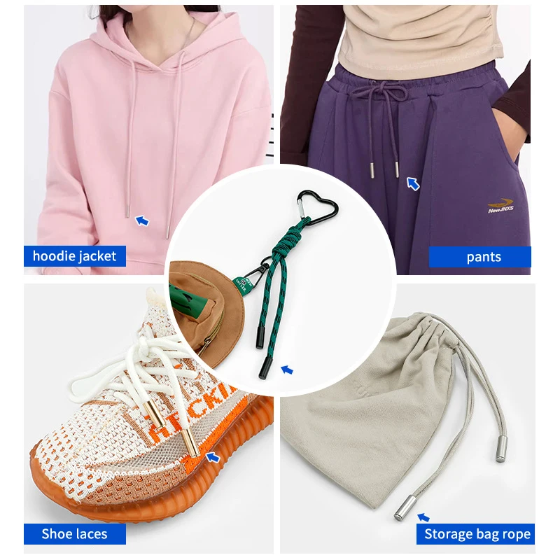 

10/20 комплектов металлических стопоров для шнуров, заглушек для шнурков с подвесными колокольчиками для сумок, обуви или аксессуаров для одежды своими руками