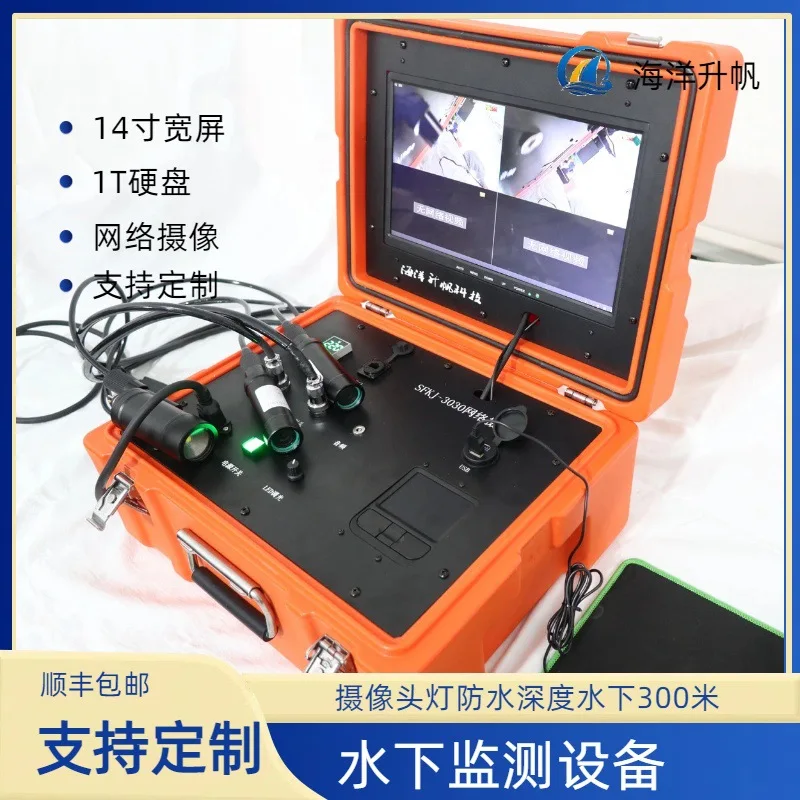 Ocean lifting sail, underwater monitoring system, network   stepless dimming, video recording, pipeline maintenance
