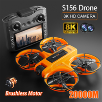 2025 S156 Mini Drone 8K HD Aerial Photography Dual-Camera Dron With Screen Omnidirectional Brushless Motor Drone RC Toy Gift