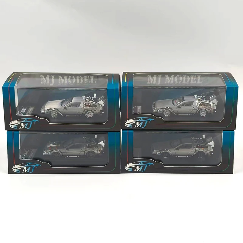 MJ 1:64 Back To The Future Time Machine DMC-12 delorean Diecast