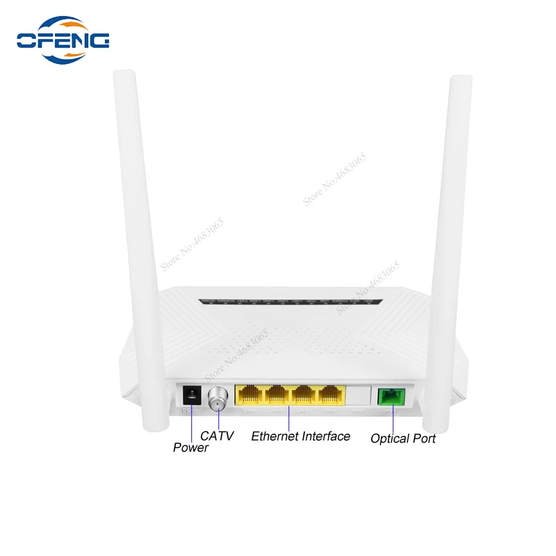 500PCS Customized XPON ONU 1GE+3FE+WIFI+CATV SC APC FTTH ONT fiber modem Fiber Telecom home Wireless terminal Interface English