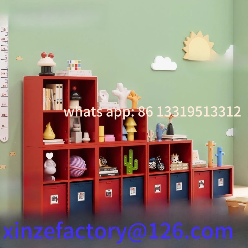 

Customizable Living Room Wall Wrought Iron Bookshelf Floor Shelf