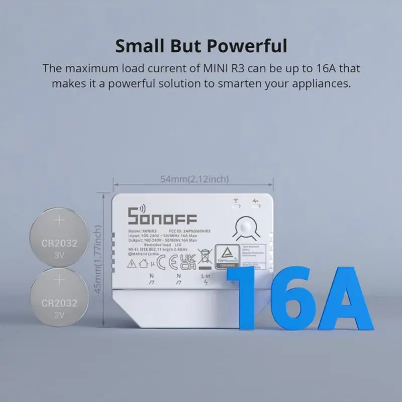 SONOFF-S-MATE 16A interruptor inteligente, sem solução de linha neutra, aplicativo EWeLink, controle remoto, Alexa, Google Home, SmartThings