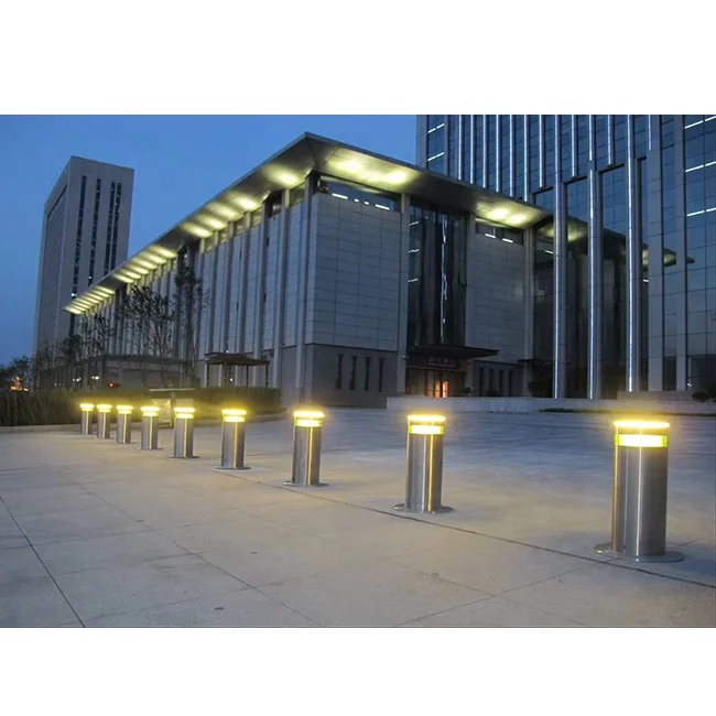 K4 Crash Rated Automatic Hydraulic Rising Bollard High Security Anti-Collision Steel Parking Barrier Anti-Terror Vehicl