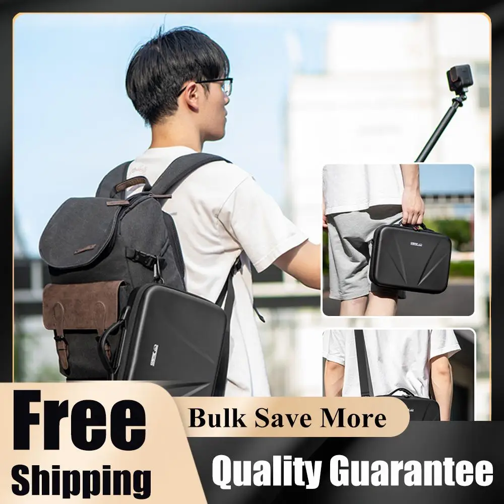 

For Insta360 Ace Pro 2 Grip Kit Organizer Bag PU Digital Camera Carrying Case Shockproof Protective Bag for Camera Accessories