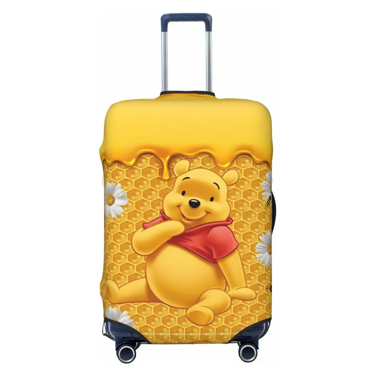 

Winnie Pooh Cute Animal Suitcase Cover Flight Travel Strectch Luggage Supplies Protection