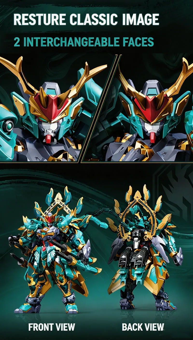 Source Spirit War Chronicles Tianxing-Klasse Blauer Drache und Weißer Tiger Mecha-Bausatz Simulationsmodell Hochschwieriges Sammlerstück Spielzeug Geschenk für Jungen Weihnachts- und Geburtstagsgeschenk – Detail 4