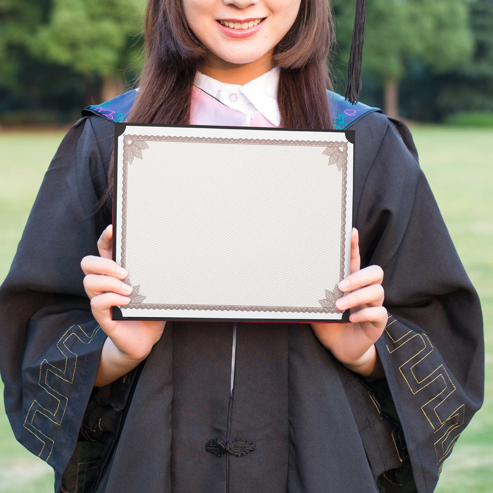 

10pcs A4 Honor Certificate Paper Printable Writable Blank Diploma Graduation Inner Pages Award Documents Office Stationery