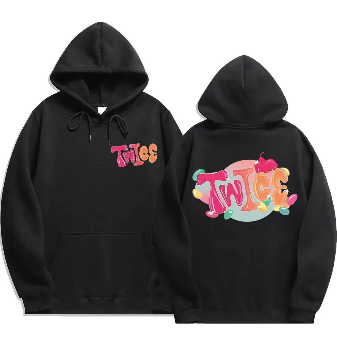 

Kpop Twice Hoodies for Men and Women, Wool Sweater, Hooded Pullover, Funny Cartoons, Printed Letters, Fashion, Autumn, Winter