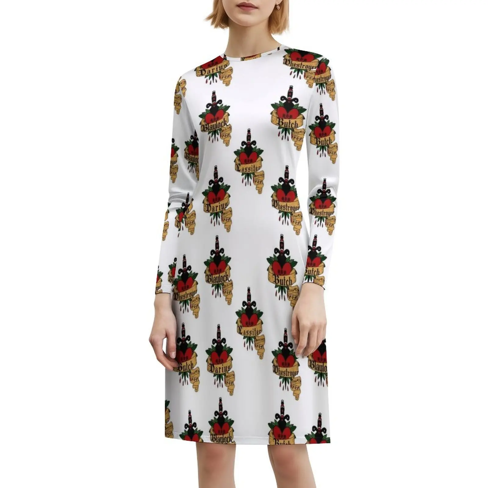 فستان أسود Brotherhood Bdb Brothers ملصق بوهيمي بدون أكمام متعدد الطباعات لحفلات عطلة الشاطئ باللون الأسود #6