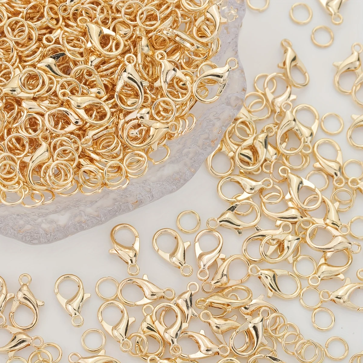 50/100 قطعة 12*8/5 مللي متر KC سبائك الذهب مشبك قفل حلقة مفتوحة مجموعة اليدوية DIY بها بنفسك صنع المجوهرات مطرز المفاتيح اكسسوارات