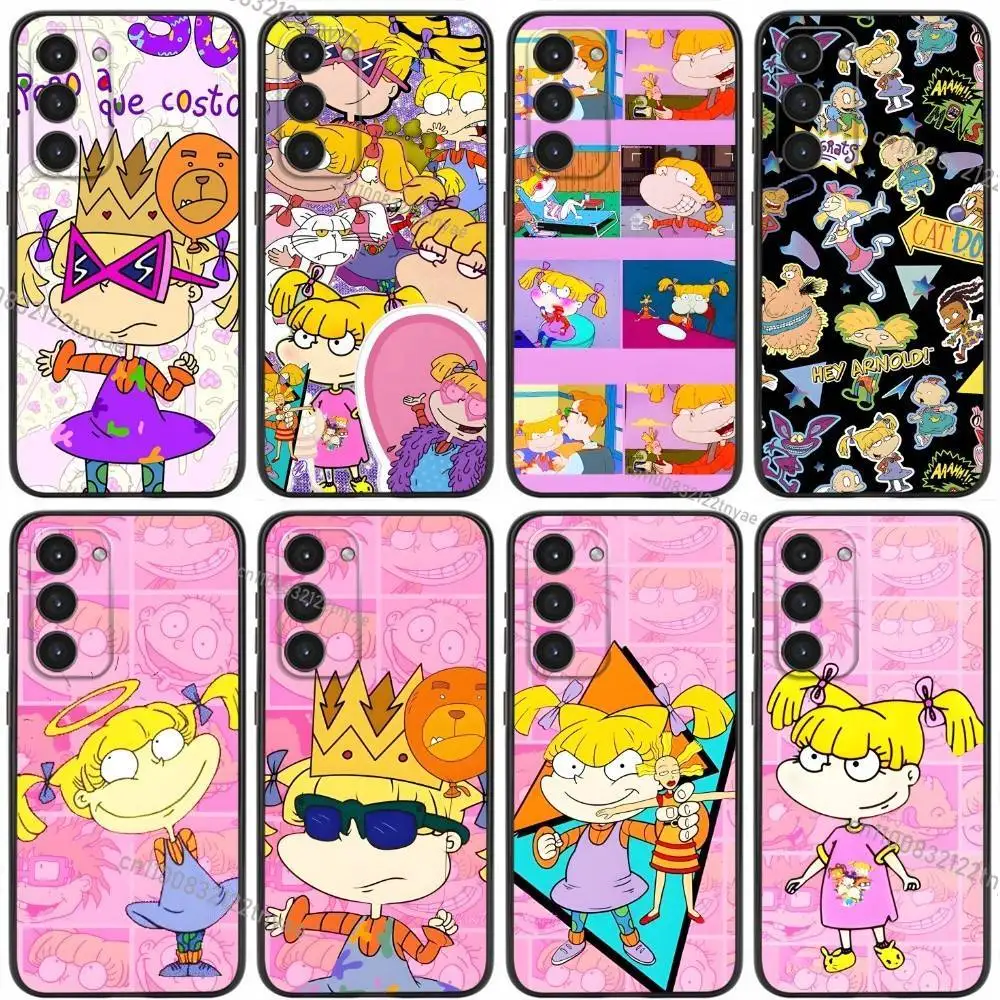 

Cartoon R-Rugrat Chuckies Phone Case For Samsung Galaxy A20,21s,22,31,32,52,53,72,73,80,91 Soft Liquid Silicone Black Cover