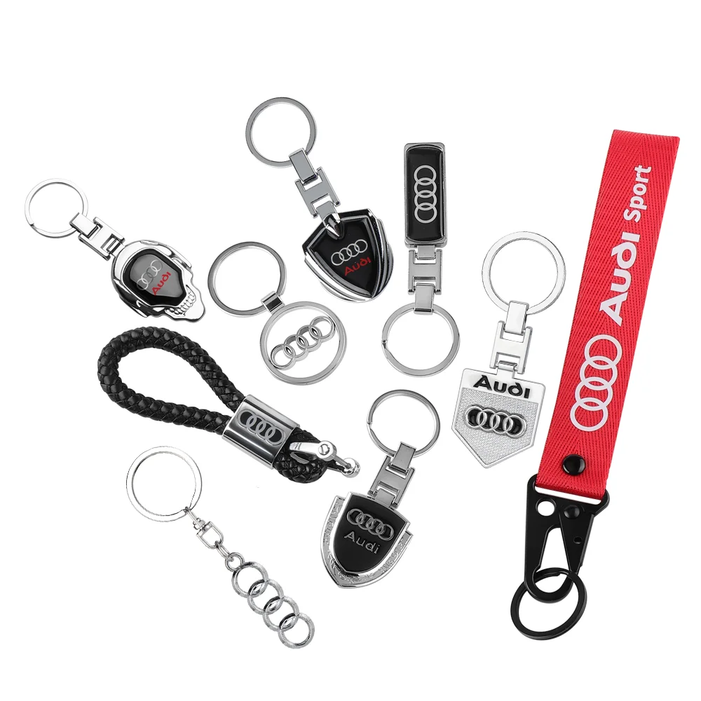 Car Key Chain Keyring Pendant Metal Keychain Holder Accessories for Audi A3 A4 A7 A8 A6 TT S2 S4 S6 S7 RS4 RS5 RS3 Q3 Q5 Q7 Q4