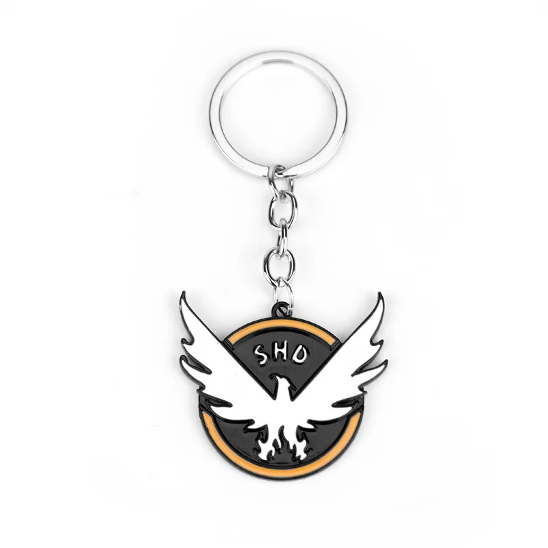 Llavero ps4 PS4 juego Tom Clancy's The Division llavero letra SHD naranja Opera redondo Metal Dog Tag insignias llavero