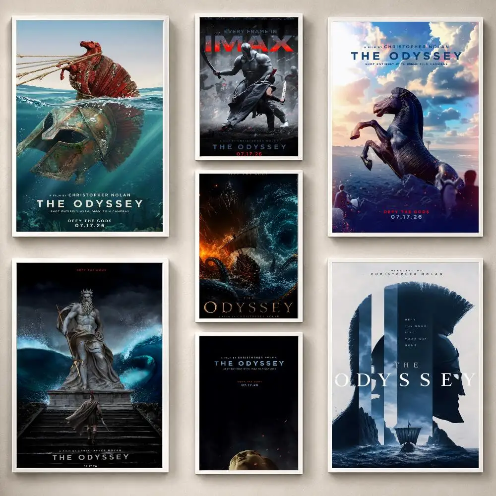 Movie T-THE ODYSSEY Poster PP Self-Adhesive Removable HD Waterproof Wall art Suitable Bedrooms Living Rooms Gifts