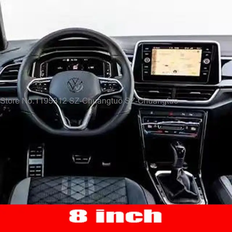 Protetor de tela de vidro temperado para volkswagen T-Roc 2022 8 polegadas 9.2 polegadas adesivo de película protetora de tela de navegação gps para carro