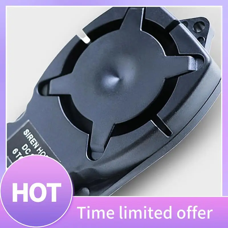 B68A Siren Buzzer Small Siren Horn 12V Six-Tone 110 Points Small Size And Easy To Install High Decibel Flat Body Small Siren Hor