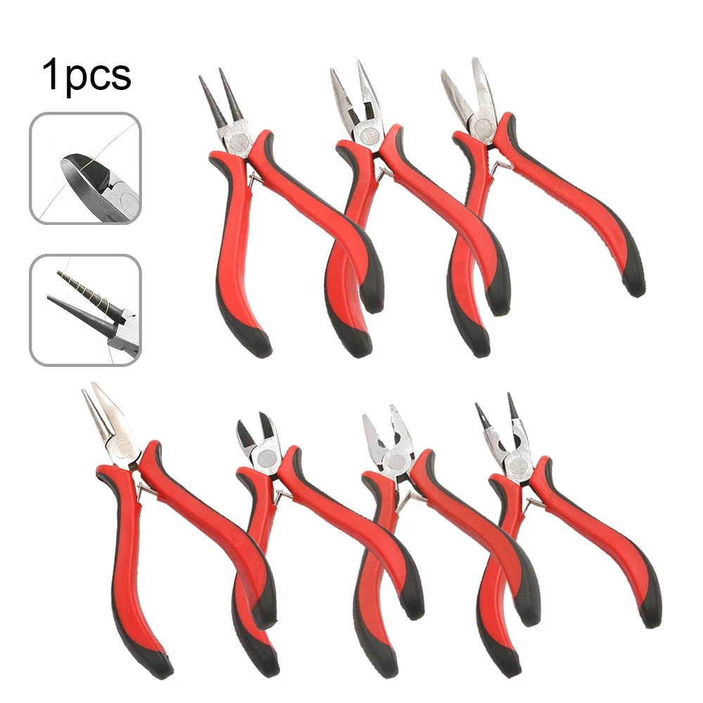 1pcs DIY Jewelry Pliers Tools Equipment Round-Nose Pliers Needle Nose Pliers For Handcraft Beadwork Wire Cutter Pliers