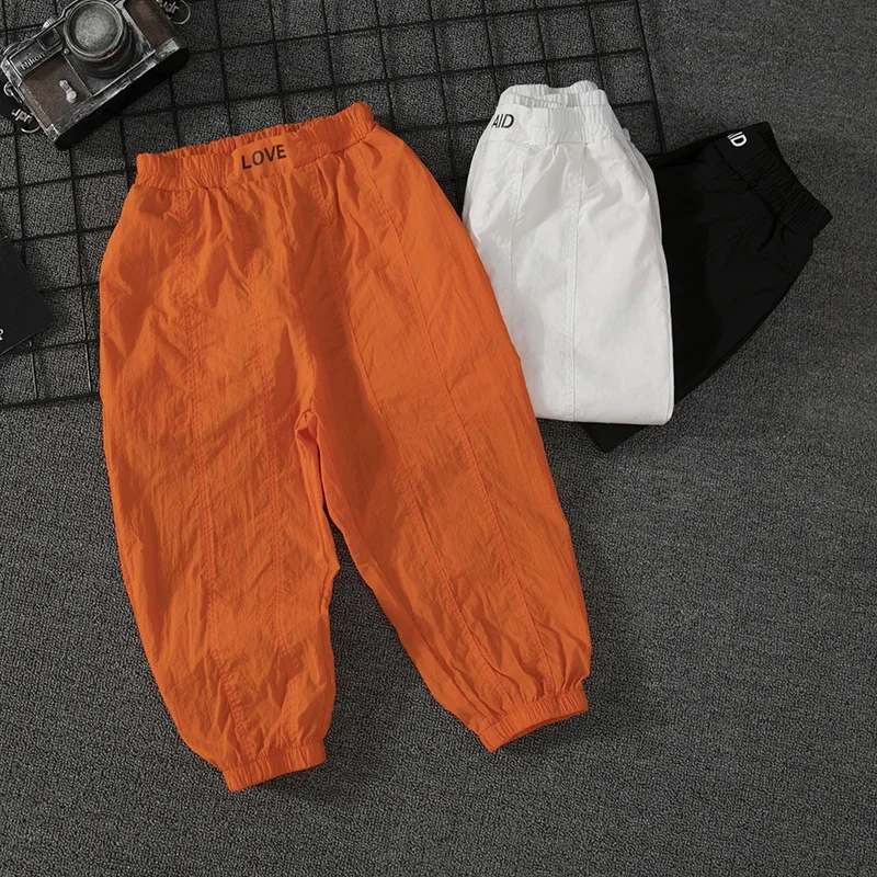 Boys' Casual Pants  Summer Thin Washed Fashion New Fashion Pants Children's Sun-Proof Trousers Western Style Children  Pants