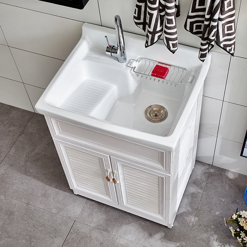 

Space aluminium laundry cabinet balcony cabinet ceramic basin bathroom cabinet combination laundry pool bathroom basin cabinet