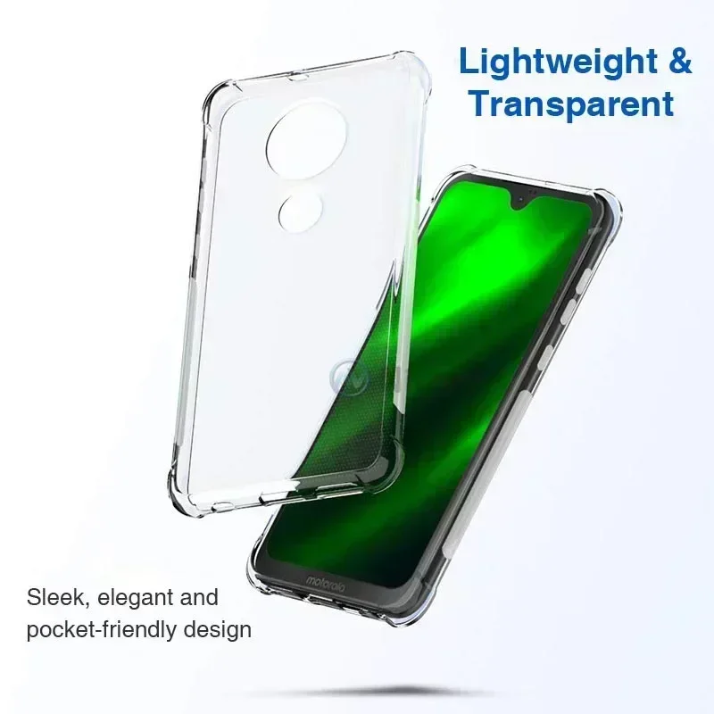 Transparent TPU Case for Motorola G7 plus z3 g6 Clear Phone Case for MOTO One power P30 Soft Silicone Phone Back Cover