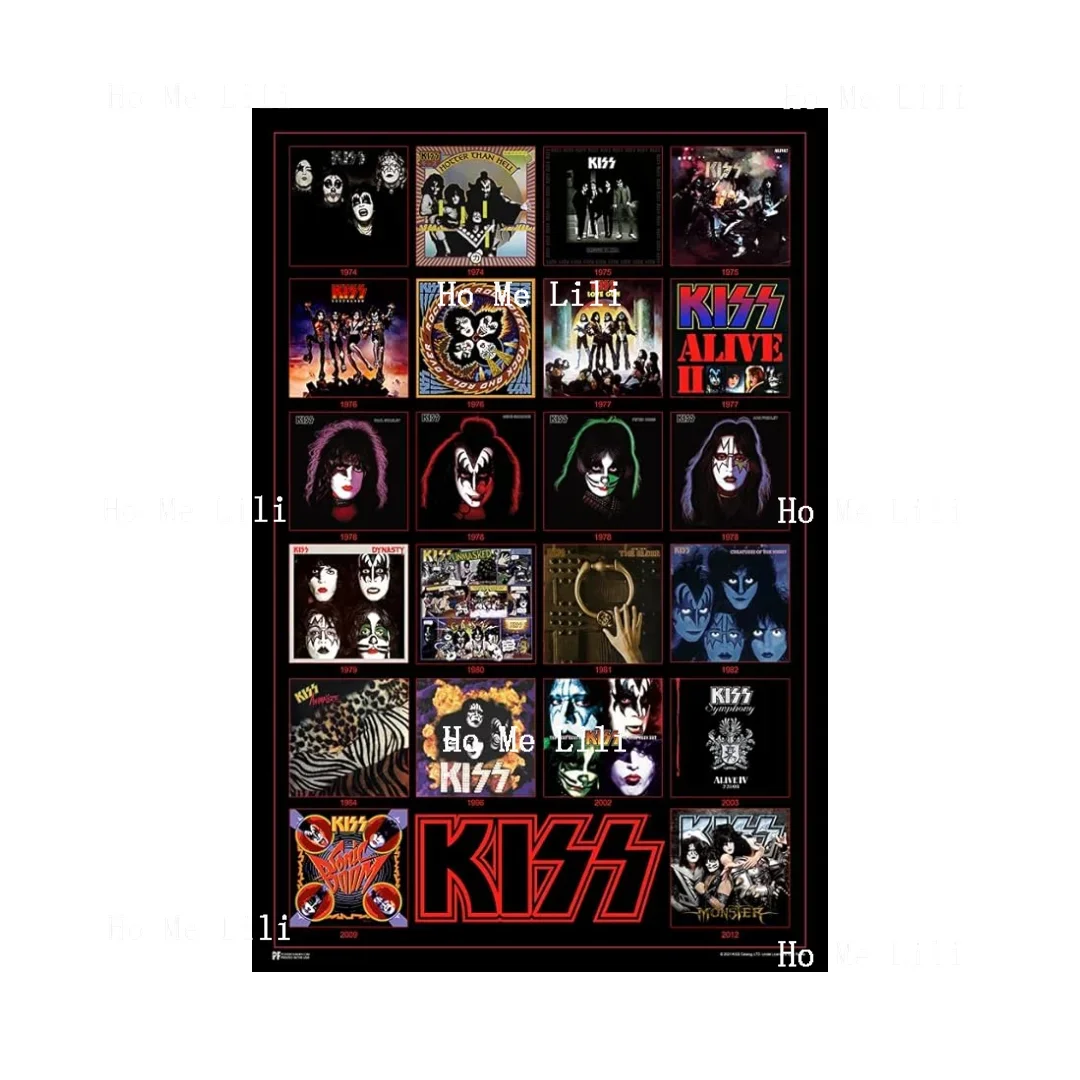 Rock Kiss Band Album Cover Music Poster Retro Wall Metal Tin Decorative Art Poster