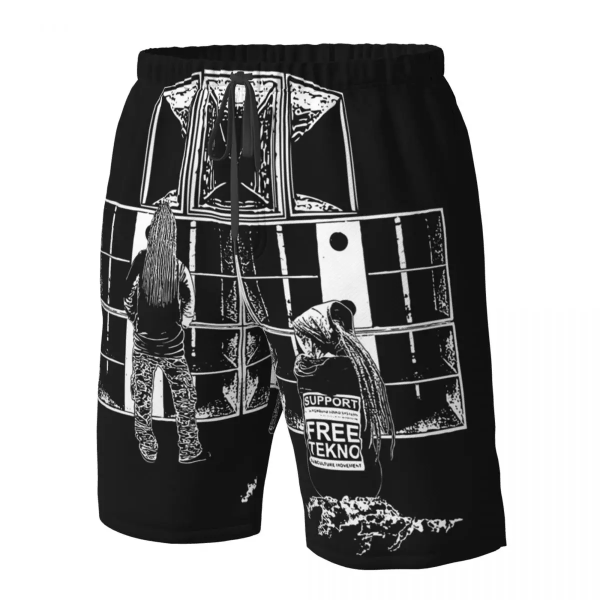 23FA121 - Celana Pendek Pantai Tekno 23 M Trunks Kasual Cepat Kering untuk Berenang Musim Panas Pria