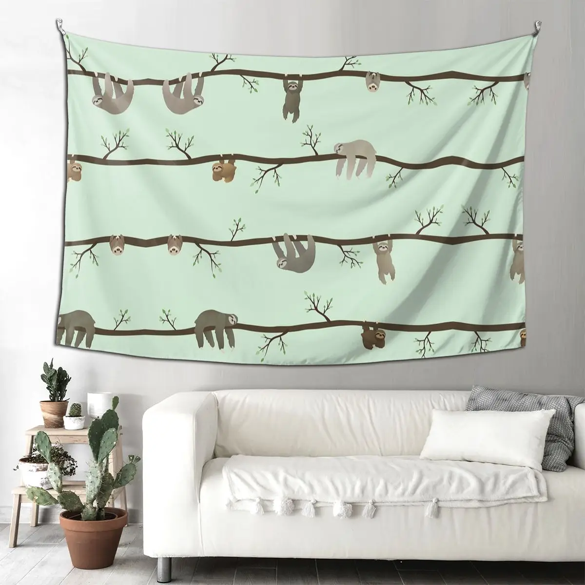 

Sloths Tapestry Funny Wall Hanging Aesthetic Home Decoration Tapestries for Living Room Bedroom Dorm Room