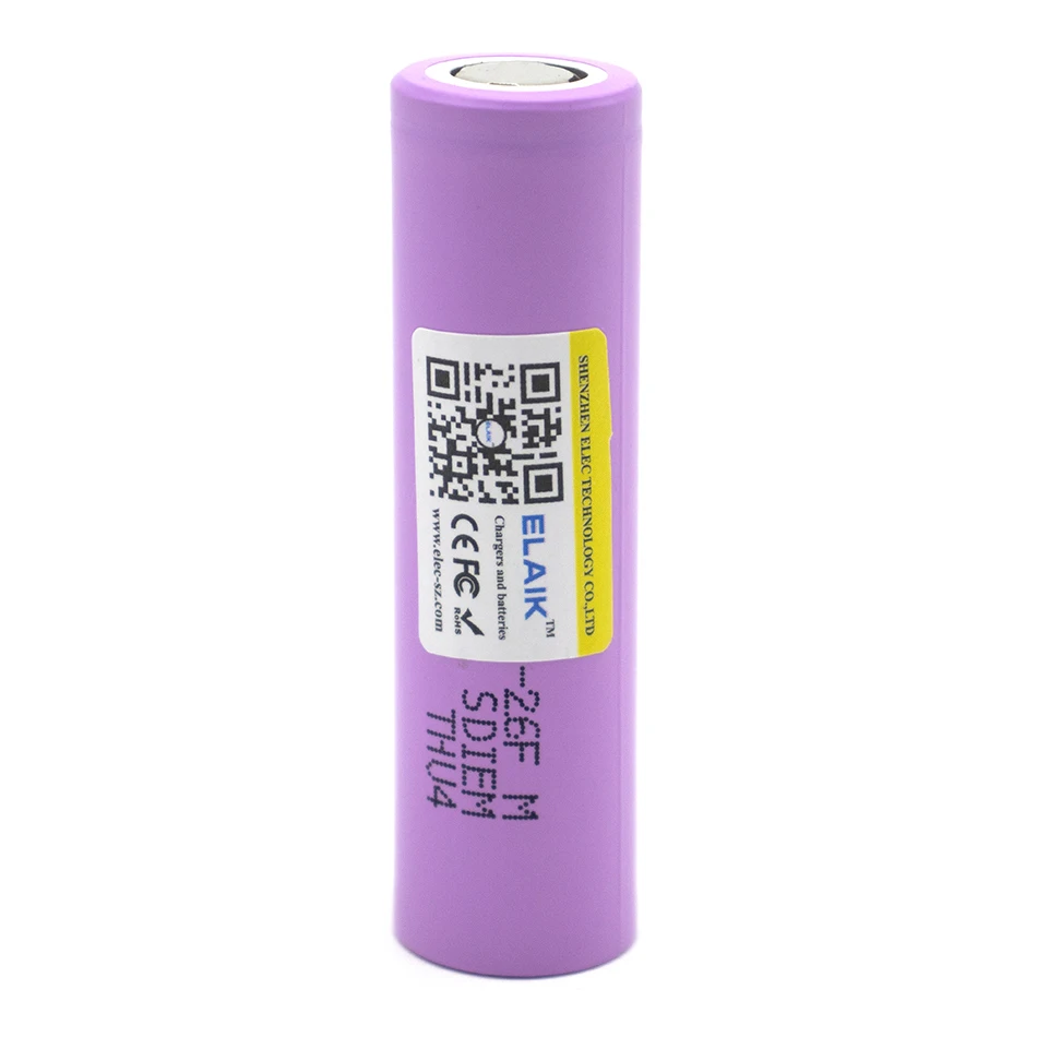 Batería de litio para Samsung ICR18650 26F, 3,7 V, 2600mAh, 18650, batería externa de repuesto