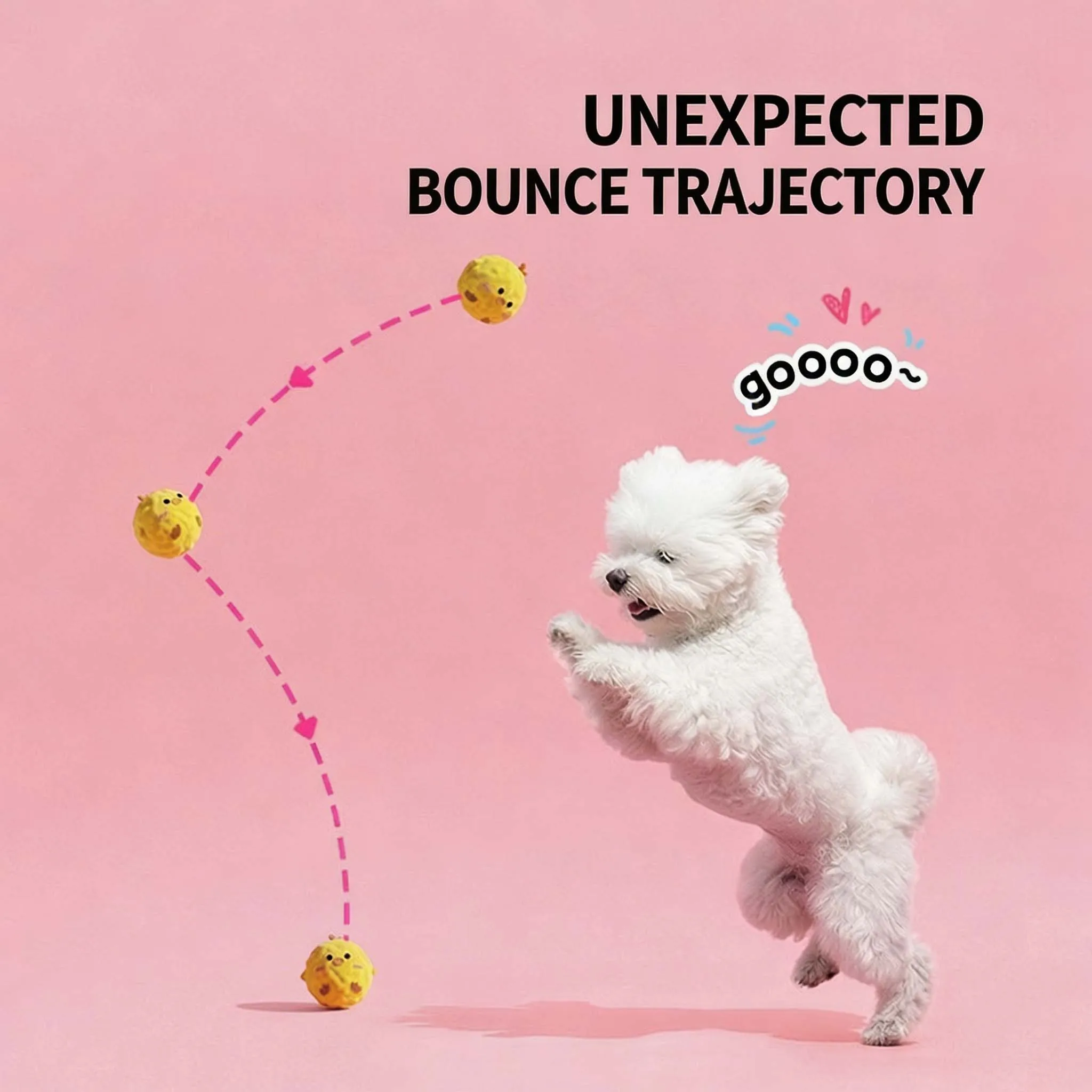 

Cute Pet Bouncy Toy Balls Squeaky Plush Dog Toys Interactive Chew Balls for Puppy Teething Self Amusing Relieve Boredom