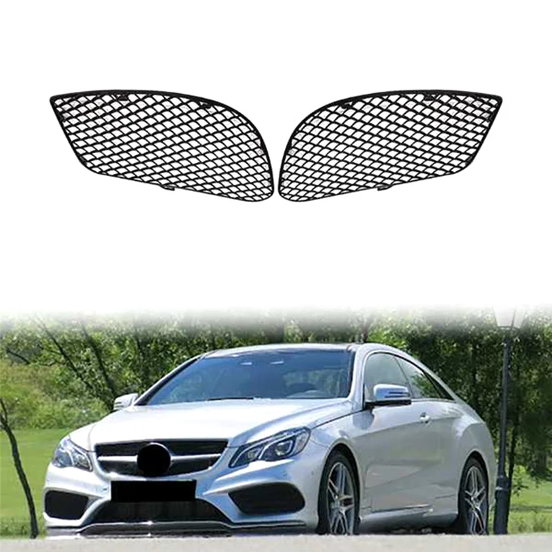 Car Front Grille Grill Lower Bumper Fog Light Cover Trim for Mercedes Benz E-Class W207 E200 E300 2013 - 2016