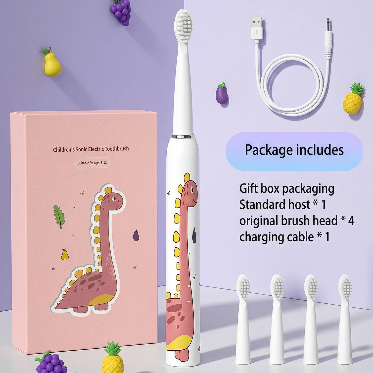 

Cute Duck Toddler Toothbrush Kids Electric Rechargeable Soft Bristles 500mAh Battery CE Certified Baby Oral Care