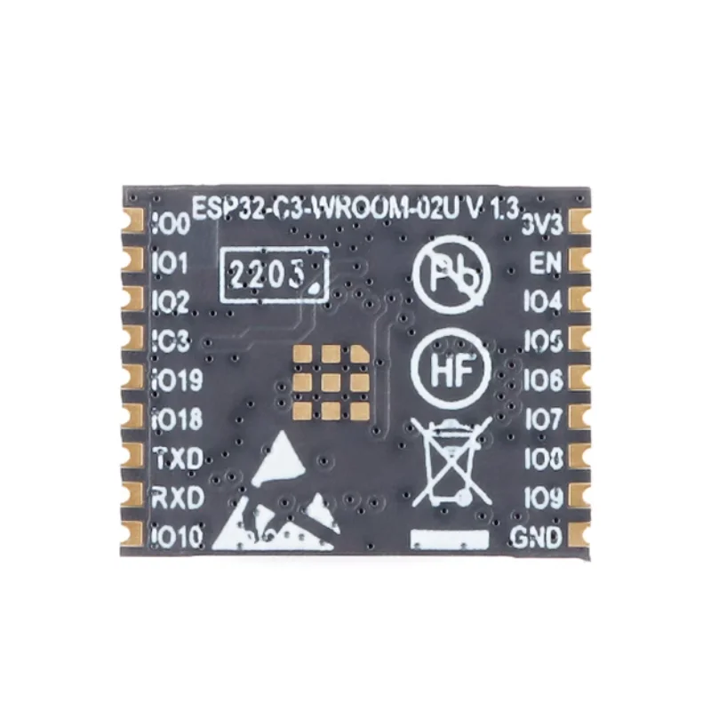 Módulo inalámbrico Bluetooth BLE5.0, WiFi, ESP32-C3-WROOM-02U-N4, 2,4 GHz