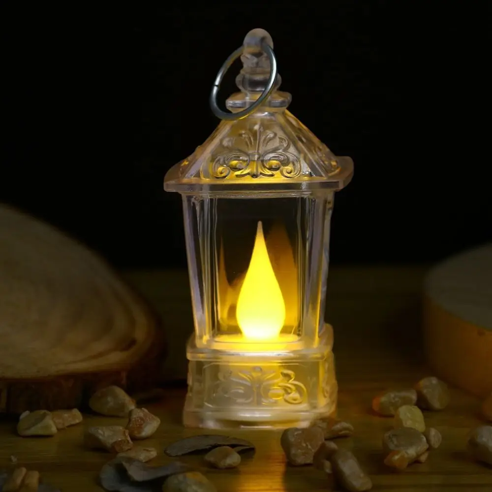 Transparent Night Light Electronic Candle Light Props Atmosphere LED Crystal Lamp Warm White European style Bedroom