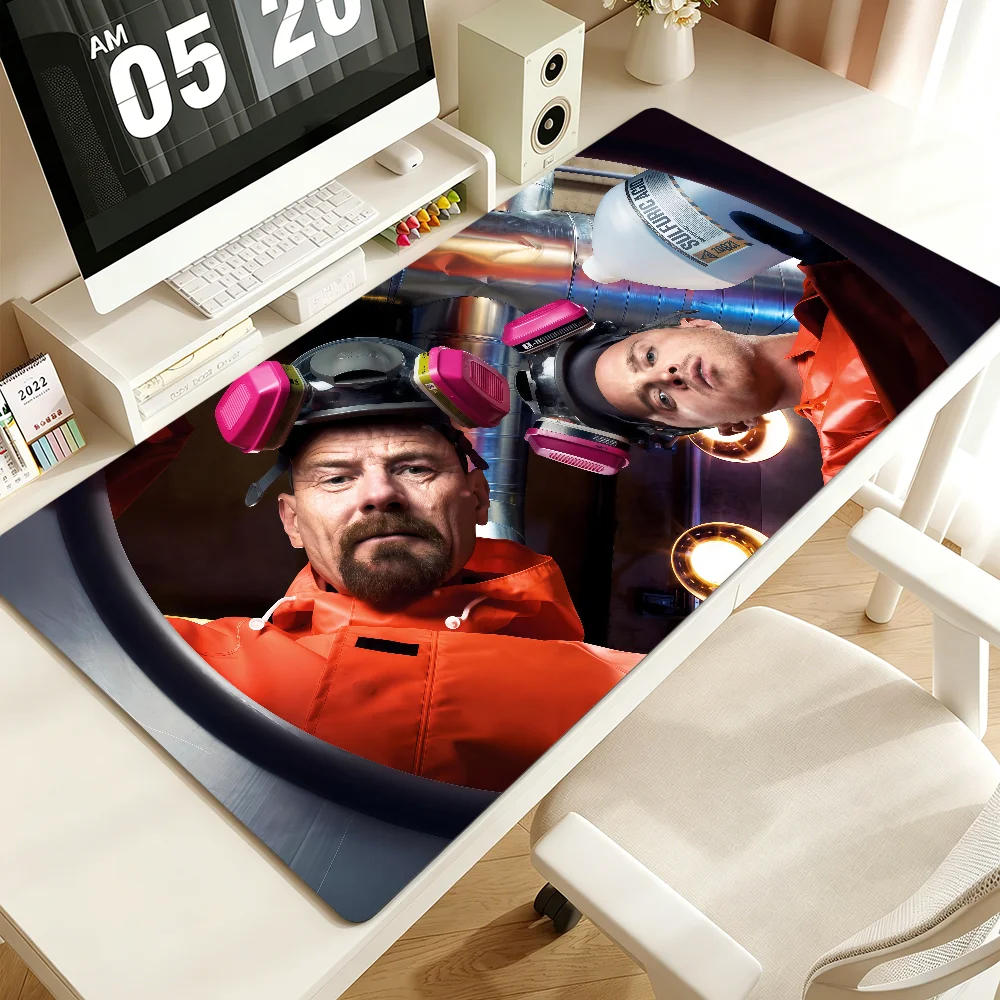 TV Show White Mouse Pad Non-slip Lockedge Thickened Desktop MousePad B-Breaking Bad W-Walter Comfort Gaming Office Student