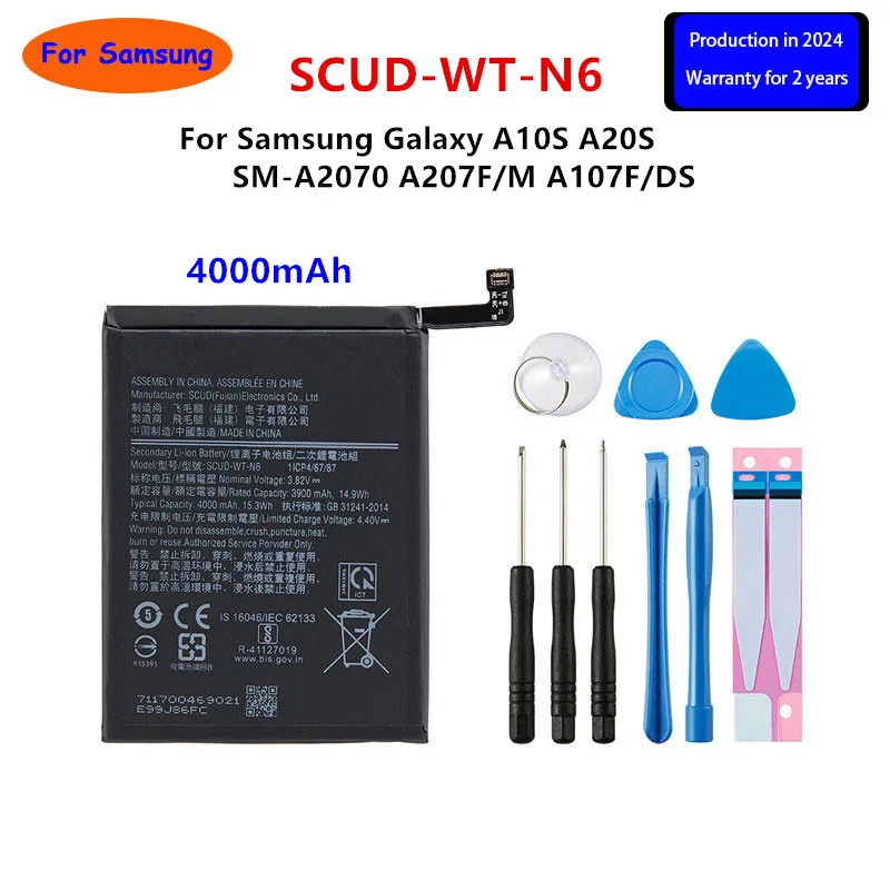 

Brand New SCUD-WT-N6 4000mAh Battery For Samsung Galaxy A10S A20S SM-A2070 A207F/M A107F/DS For Honor Holly 2 Plus +Tools