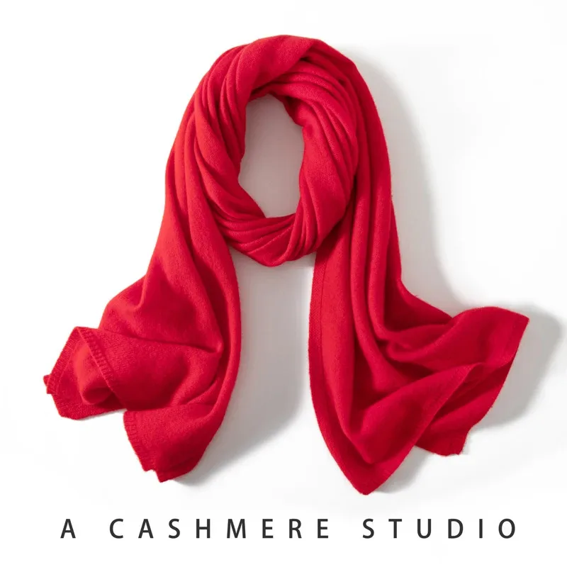

High Quality Unisex 100% Cashmere Scarf Winter Fashion Plain Solid Warm Cashmere Shawl Wrap Long Scarves For Women Men