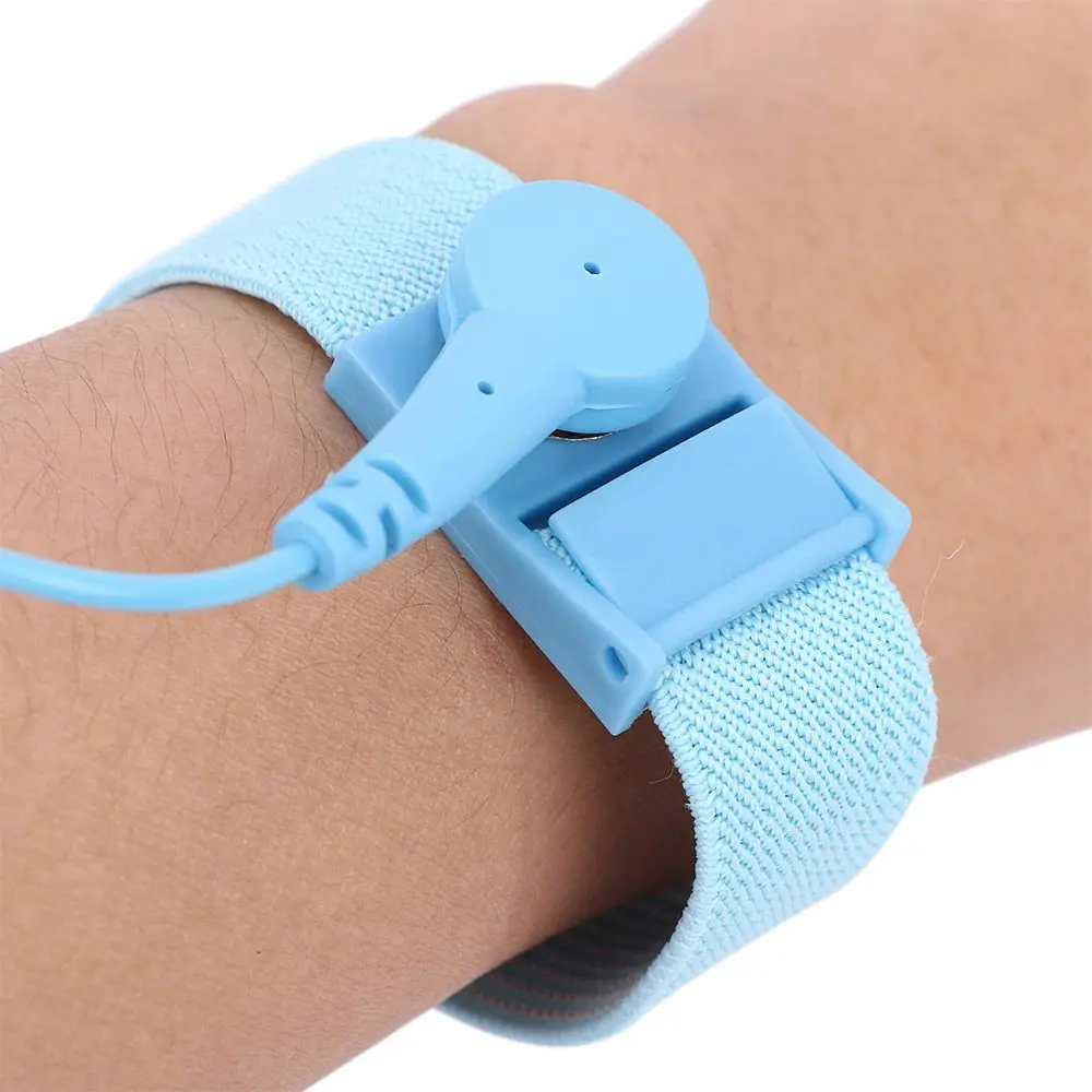 ESD Electrostatic Adjustable Cable Reusable Wire Strap Hand Wrist Band with Grounding Wrist Anti Static Bracelet