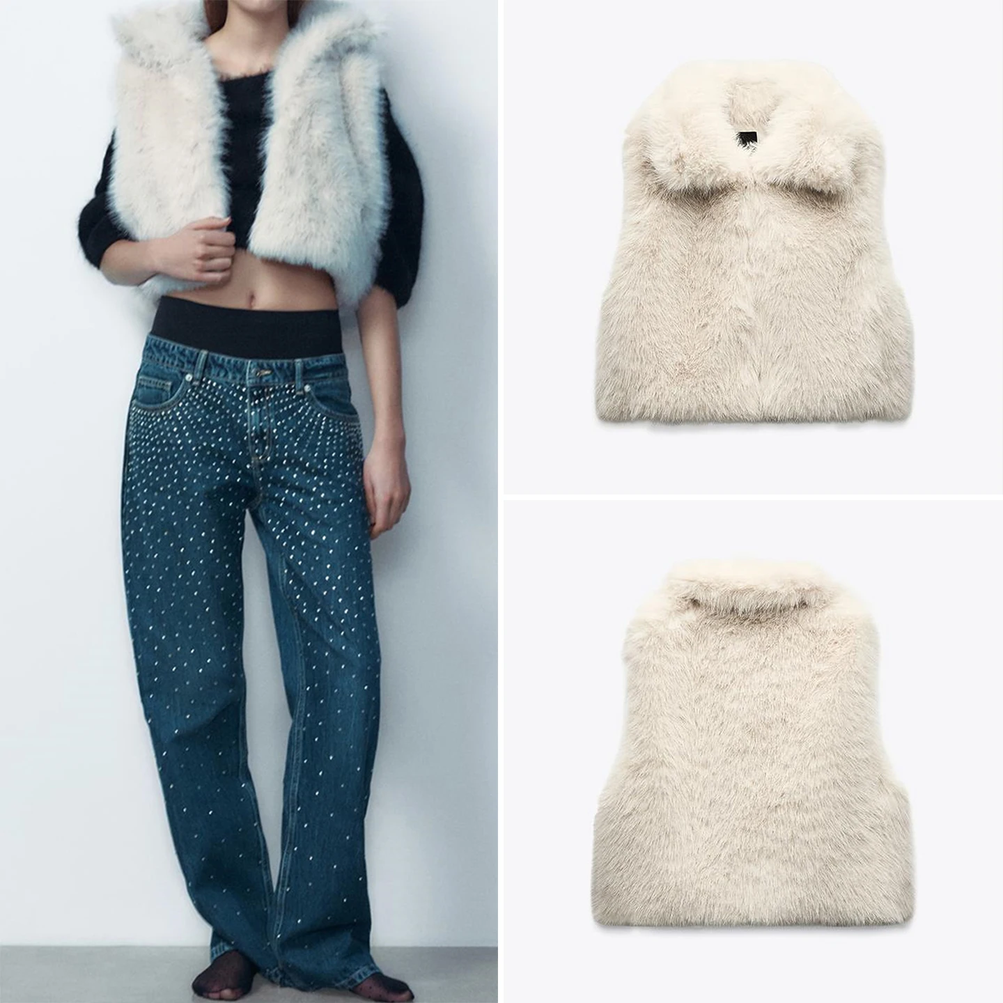 سترة فنية من الفرو الاصطناعي للنساء لخريف 2025 من Ele Quali للسيدات مع حامل Jaet مناسب للارتداء اليومي #1